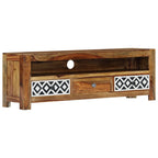 Meuble TV en Bois Naturel de Sesham - 120 cm-Mon Meuble TV-11