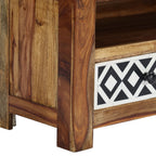 Meuble TV en Bois Naturel de Sesham - 120 cm-Mon Meuble TV-9