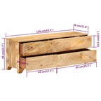 Meuble TV en Bois Original de Manguier - 110 cm-Mon Meuble TV-8
