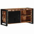 Meuble TV en Bois Vieilli et Métal - 80 cm-Mon Meuble TV-Bois de récupération massif-1