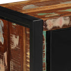 Meuble TV en Bois Vieilli et Métal - 80 cm-Mon Meuble TV-Bois de récupération massif-6