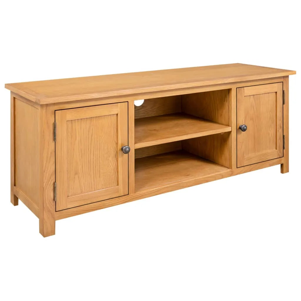 Meuble TV en Chêne Massif Ancien - 110 cm-Mon Meuble TV-1