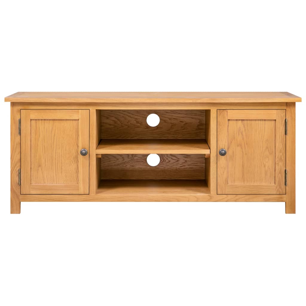 Meuble TV en Chêne Massif Ancien - 110 cm-Mon Meuble TV-3