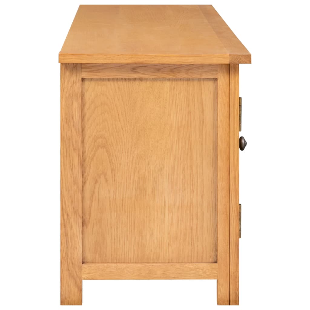 Meuble TV en Chêne Massif Ancien - 110 cm-Mon Meuble TV-4