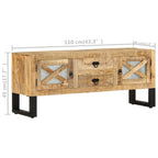 Meuble TV en Fer et Bois de Manguier - 110 cm-Mon Meuble TV-10