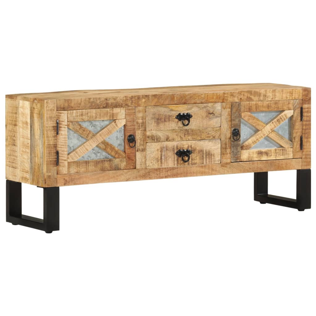 Meuble TV en Fer et Bois de Manguier - 110 cm-Mon Meuble TV-12