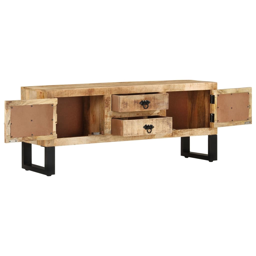 Meuble TV en Fer et Bois de Manguier - 110 cm-Mon Meuble TV-4