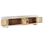 Meuble TV en Manguier Blanchi - 140 cm-Mon Meuble TV-2