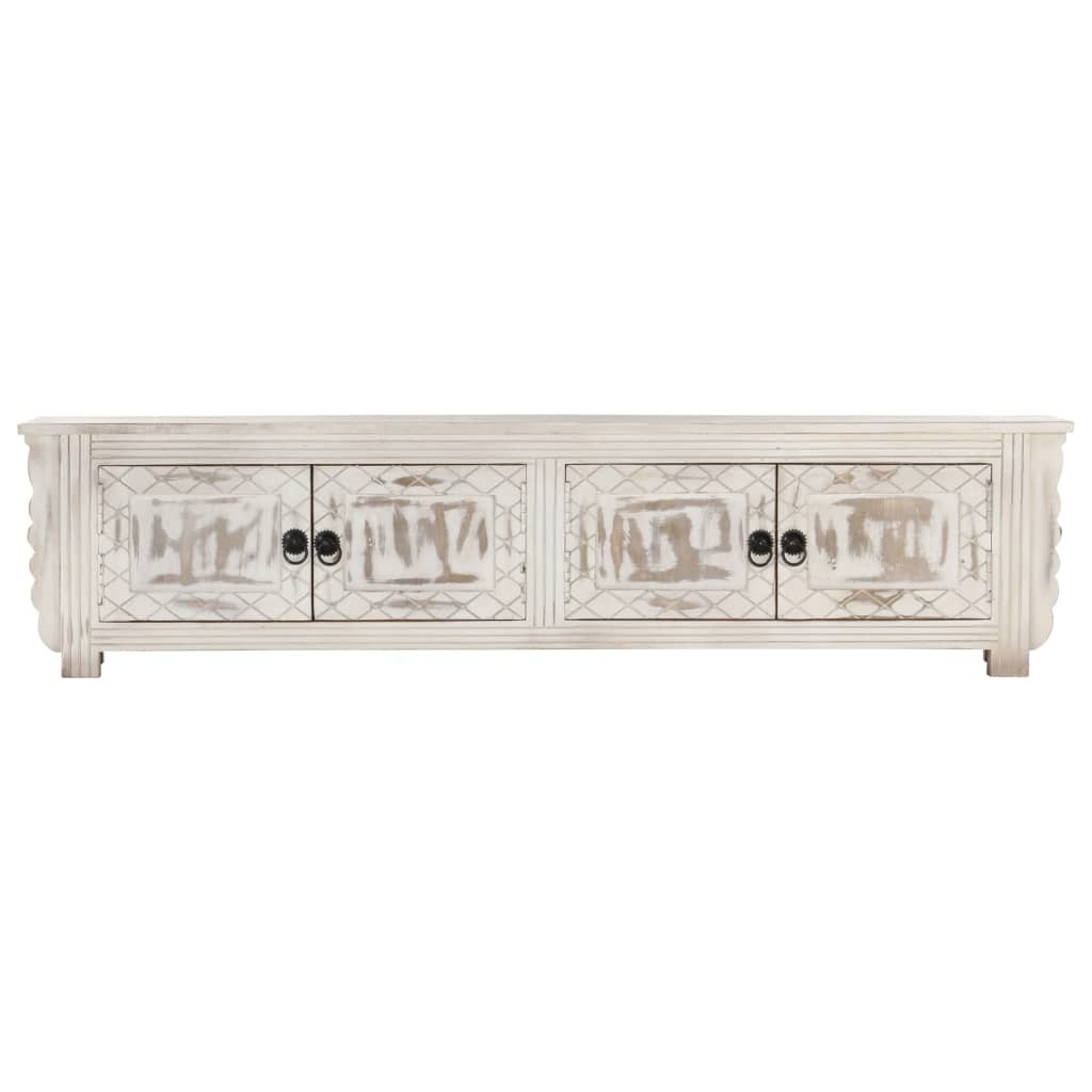 Meuble TV en Manguier Blanchi - 140 cm-Mon Meuble TV-3