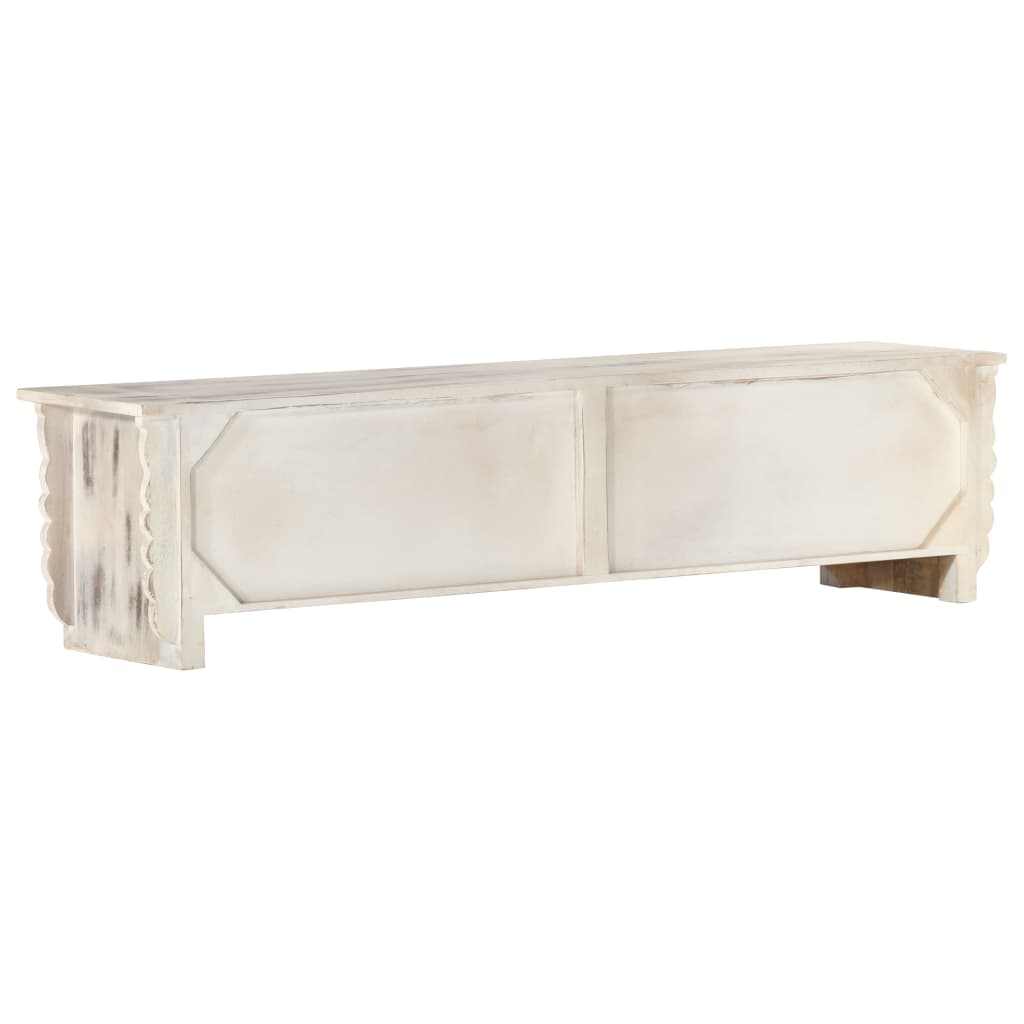 Meuble TV en Manguier Blanchi - 140 cm-Mon Meuble TV-4