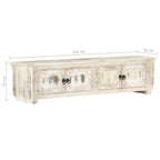 Meuble TV en Manguier Blanchi - 140 cm-Mon Meuble TV-7