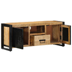 Meuble TV en Manguier Brut et Métal - 100 cm-Mon Meuble TV-Bois de manguier brut massif-12