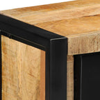 Meuble TV en Manguier Brut et Métal - 100 cm-Mon Meuble TV-Bois de manguier brut massif-6