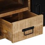 Meuble TV en Manguier Brut et Métal - 100 cm-Mon Meuble TV-Bois de manguier brut massif-7