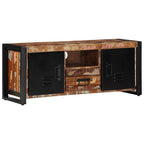 Meuble TV en Manguier Brut et Métal - 100 cm-Mon Meuble TV-Bois de récupération massif-2