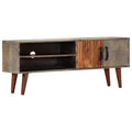 Meuble TV en Manguier Brut Gris - 130 cm-Mon Meuble TV-1