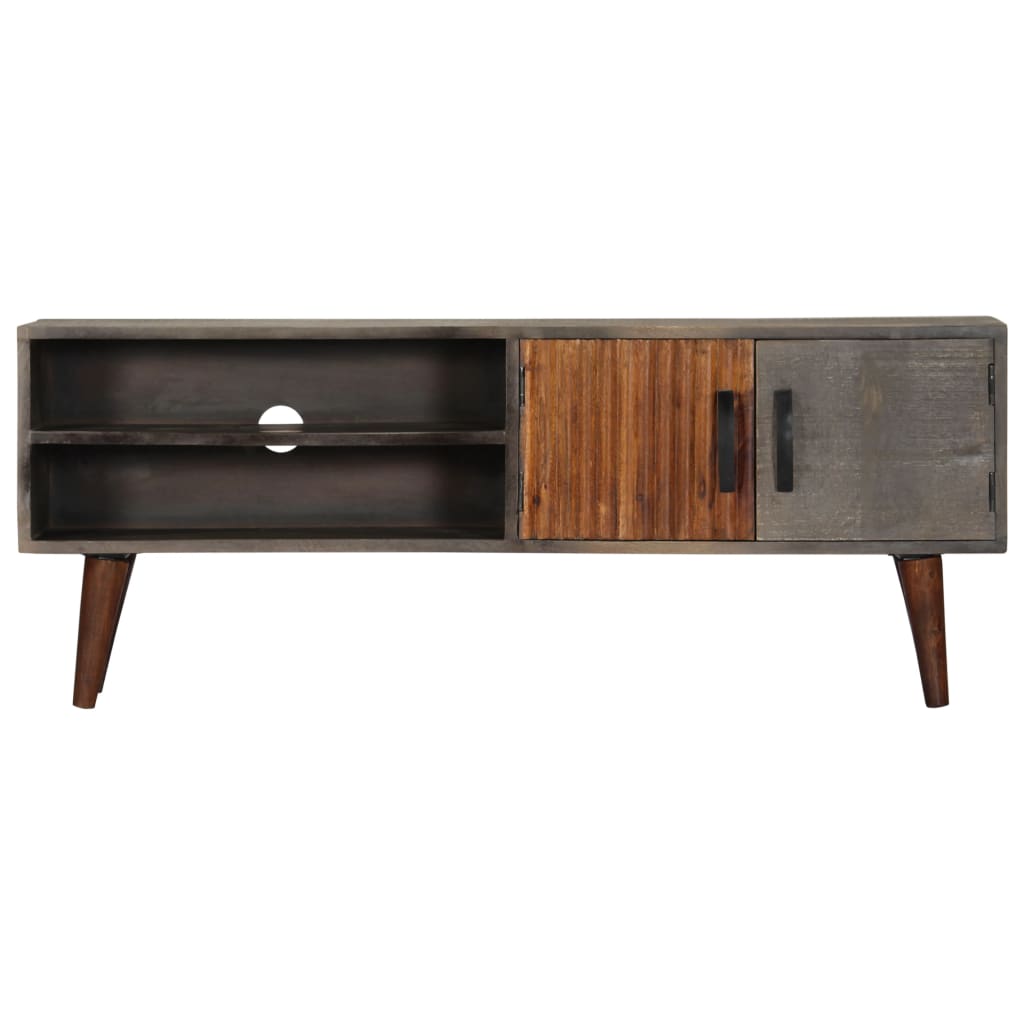 Meuble TV en Manguier Brut Gris - 130 cm-Mon Meuble TV-2