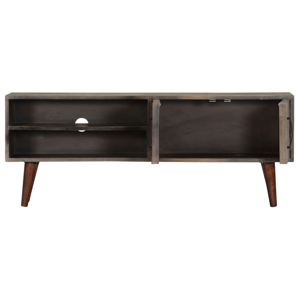 Meuble TV en Manguier Brut Gris - 130 cm-Mon Meuble TV-4