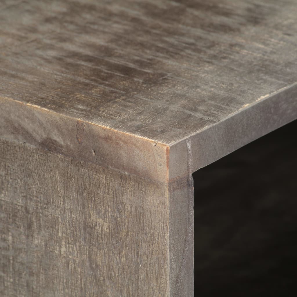 Meuble TV en Manguier Brut Gris - 130 cm-Mon Meuble TV-5