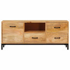 Meuble TV en Manguier et Métal - 110 cm-Mon Meuble TV-5