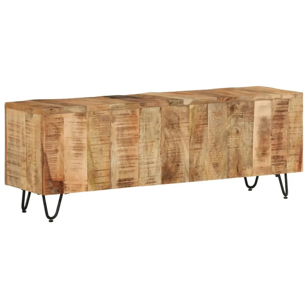 Meuble TV en Manguier et Métal Noir - 110 cm-Mon Meuble TV-1