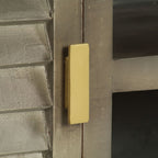 Meuble TV en Manguier Gris et Laiton - 110 cm-Mon Meuble TV-5