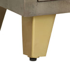 Meuble TV en Manguier Gris et Laiton - 110 cm-Mon Meuble TV-9