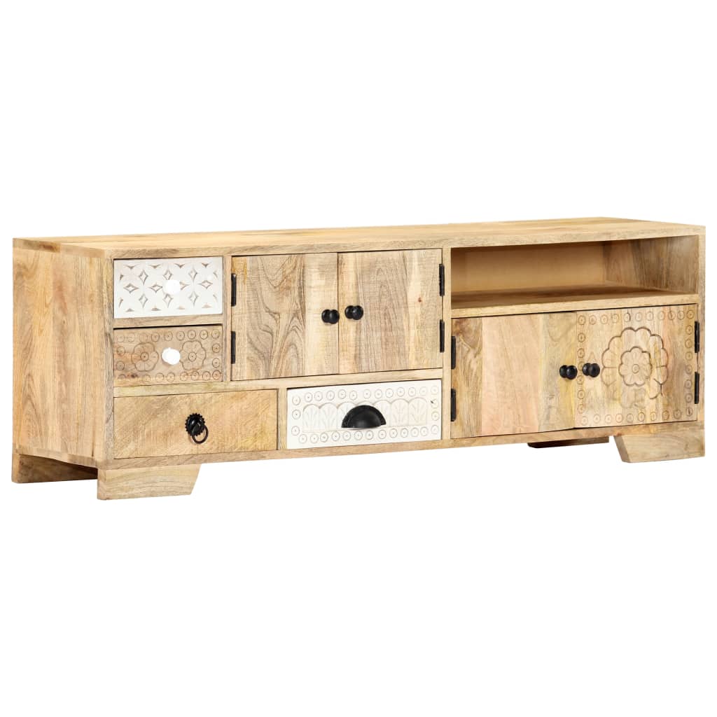 Meuble TV en Manguier Massif - 120 cm-Mon Meuble TV-11