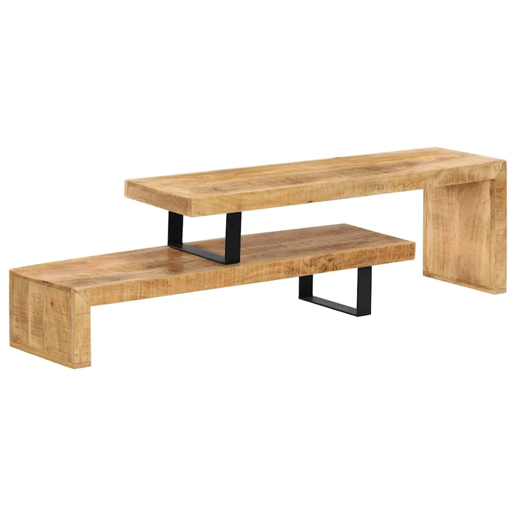 Meuble TV en Manguier Massif et Métal - 112 cm-Mon Meuble TV-Bois de manguier massif-1