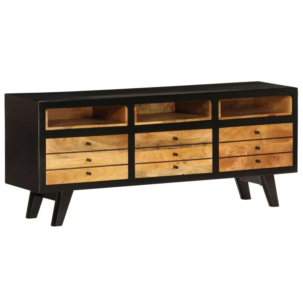 Meuble TV en Manguier Massif Industriel - 120 cm-Mon Meuble TV-1