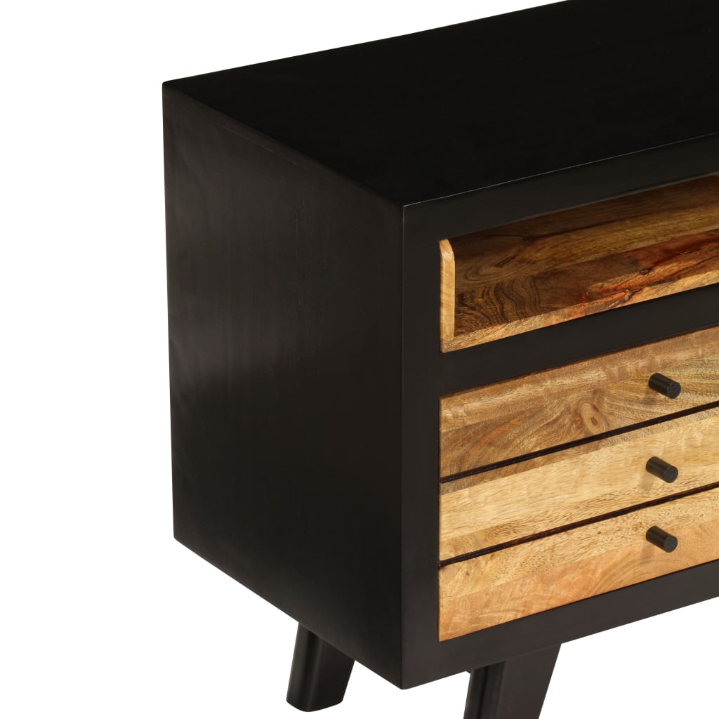 Meuble TV en Manguier Massif Industriel - 120 cm-Mon Meuble TV-12