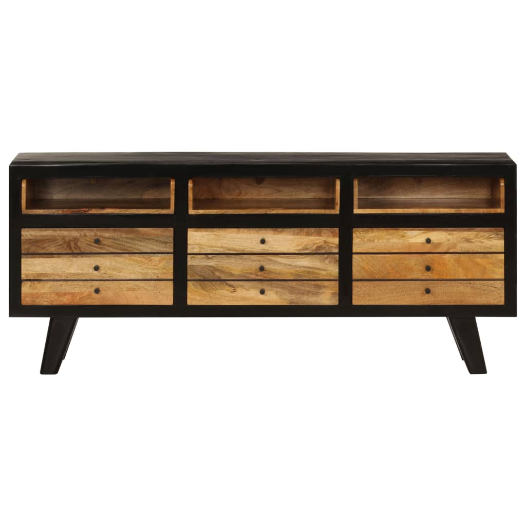 Meuble TV en Manguier Massif Industriel - 120 cm-Mon Meuble TV-2