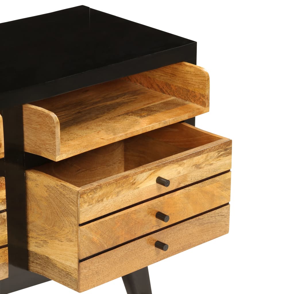 Meuble TV en Manguier Massif Industriel - 120 cm-Mon Meuble TV-9