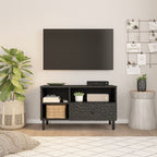 Meuble TV en Manguier Noir - 80 cm-Mon Meuble TV-Naturel-Bois d'acacia massif-1-2