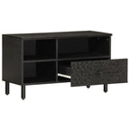 Meuble TV en Manguier Noir - 80 cm-Mon Meuble TV-Naturel-Bois d'acacia massif-1-3