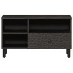 Meuble TV en Manguier Noir - 80 cm-Mon Meuble TV-Naturel-Bois d'acacia massif-1-4