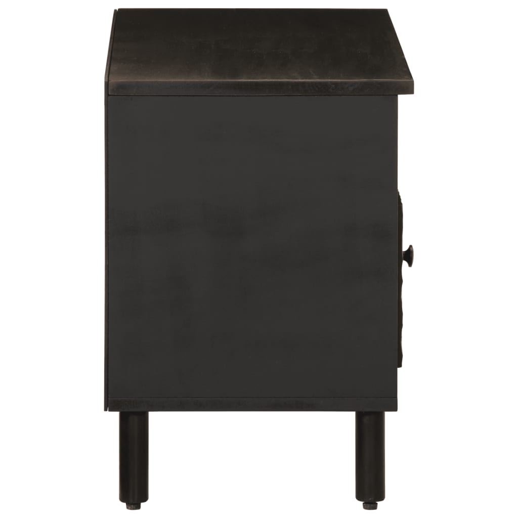 Meuble TV en Manguier Noir - 80 cm-Mon Meuble TV-Naturel-Bois d'acacia massif-1-5