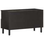 Meuble TV en Manguier Noir - 80 cm-Mon Meuble TV-Naturel-Bois d'acacia massif-1-6