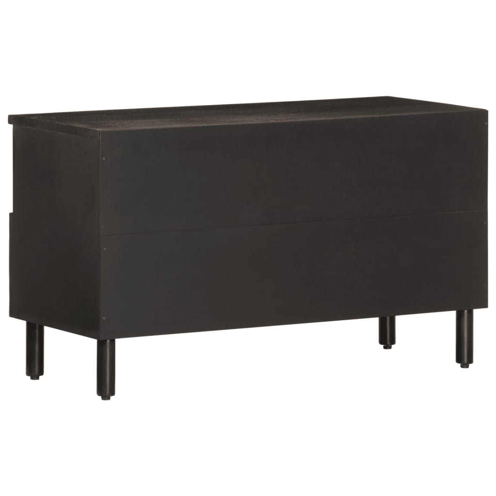 Meuble TV en Manguier Noir - 80 cm-Mon Meuble TV-Naturel-Bois d'acacia massif-1-6