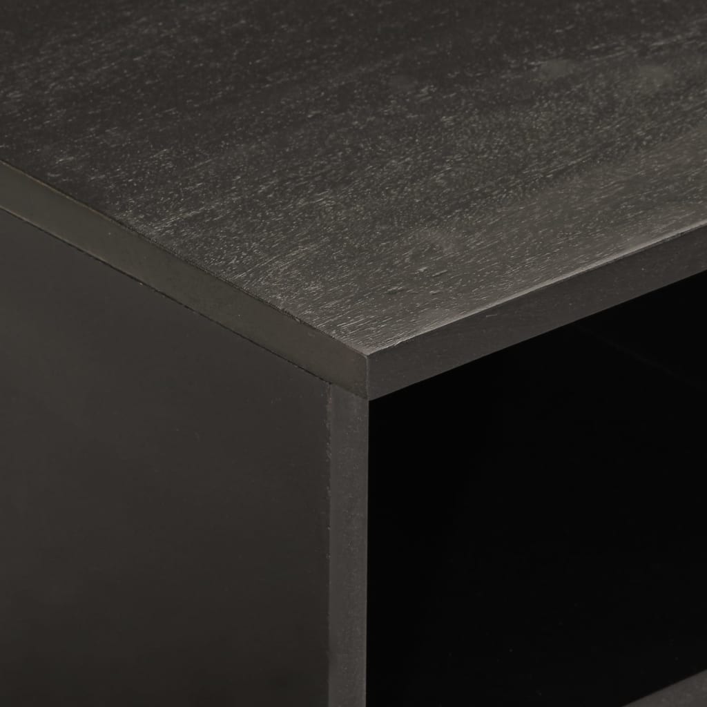 Meuble TV en Manguier Noir - 80 cm-Mon Meuble TV-Naturel-Bois d'acacia massif-1-7