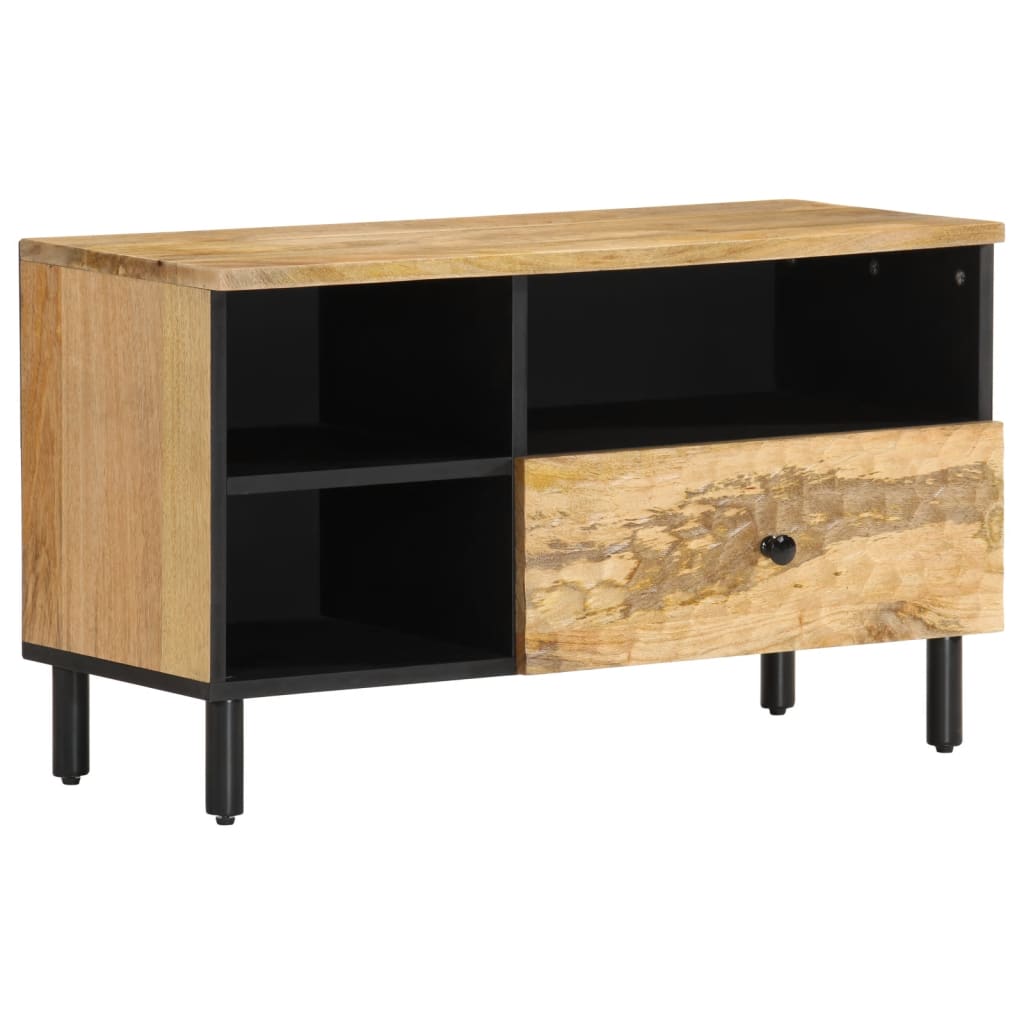 Meuble TV en Manguier Noir - 80 cm-Mon Meuble TV-Naturel-bois de manguier massif-1-13