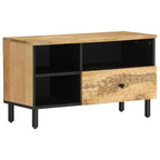 Meuble TV en Manguier Noir - 80 cm-Mon Meuble TV-Naturel-bois de manguier massif-1-13
