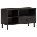 Meuble TV en Manguier Noir - 80 cm-Mon Meuble TV-Noir-bois de manguier massif-1-1