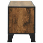 Meuble TV en Métal et Effet Bois Rustique - 105 cm-Mon Meuble TV-Gris-1-4