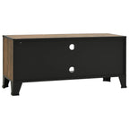Meuble TV en Métal et Effet Bois Rustique - 105 cm-Mon Meuble TV-Gris-1-5