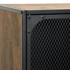 Meuble TV en Métal et Effet Bois Rustique - 105 cm-Mon Meuble TV-Gris-1-8