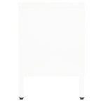 Meuble TV en Métal et Verre Blanc - 90 cm-Mon Meuble TV-4