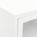 Meuble TV en Métal et Verre Blanc - 90 cm-Mon Meuble TV-8