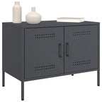 Meuble TV en Métal Gris Acier - 68 cm-Mon Meuble TV-Blanc-1-4