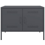 Meuble TV en Métal Gris Acier - 68 cm-Mon Meuble TV-Blanc-1-6